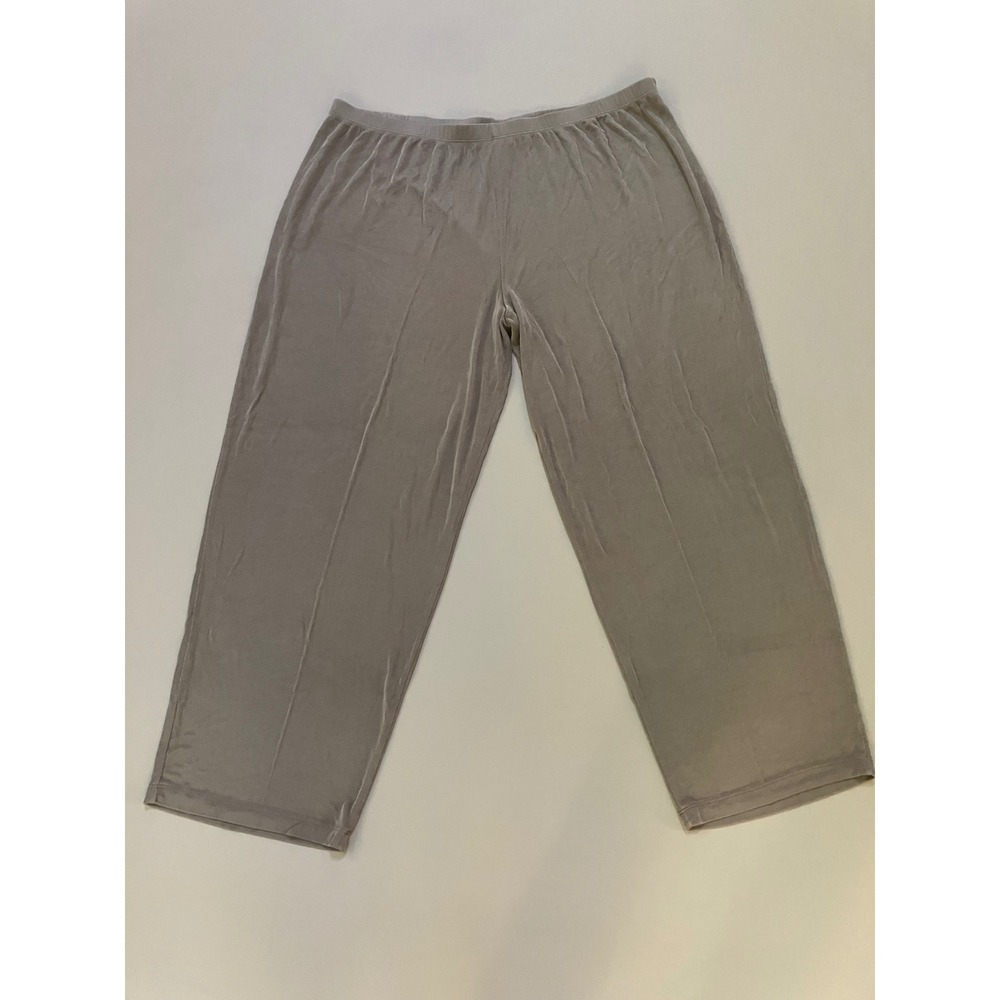 Slinky Brand Lounge Pants Comfy Casual Tan‎ Khaki Size 2X Plus Travel Stretch
